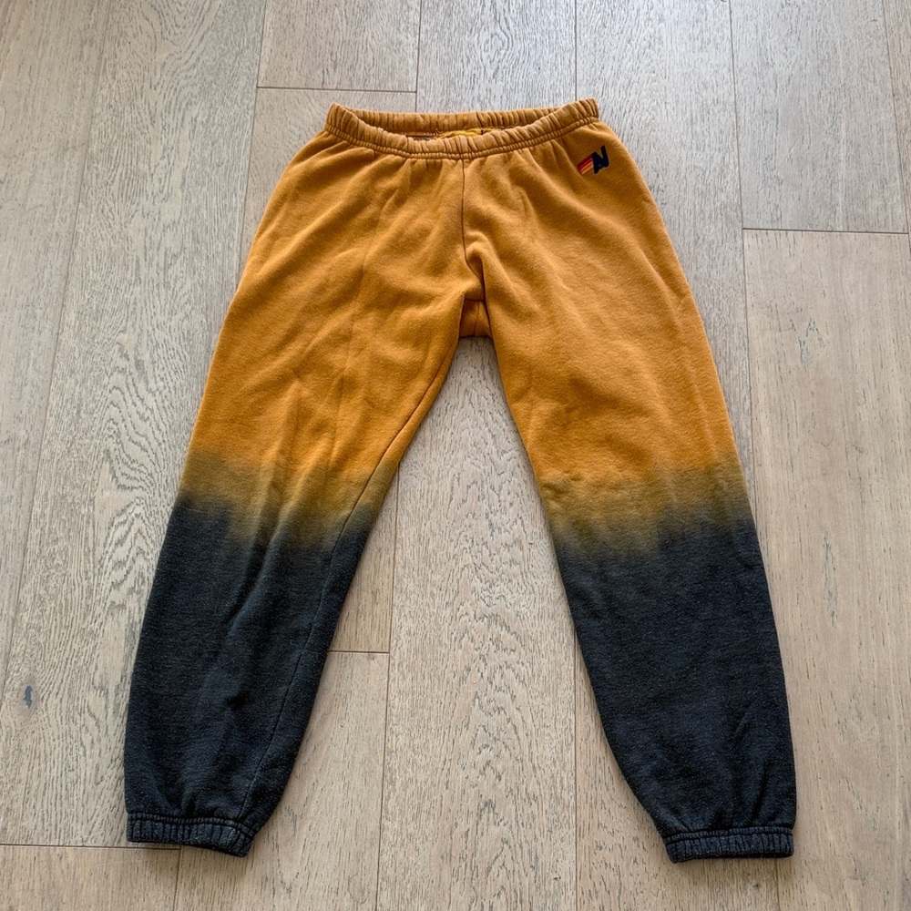 Aviator Nation Gradient Joggers - Grey and Orange